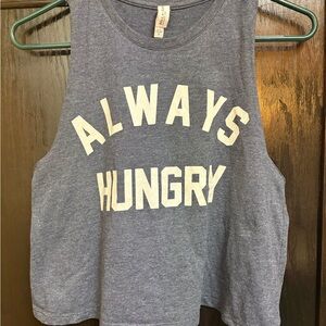 Blue 'Always Hungry' Tank Top
